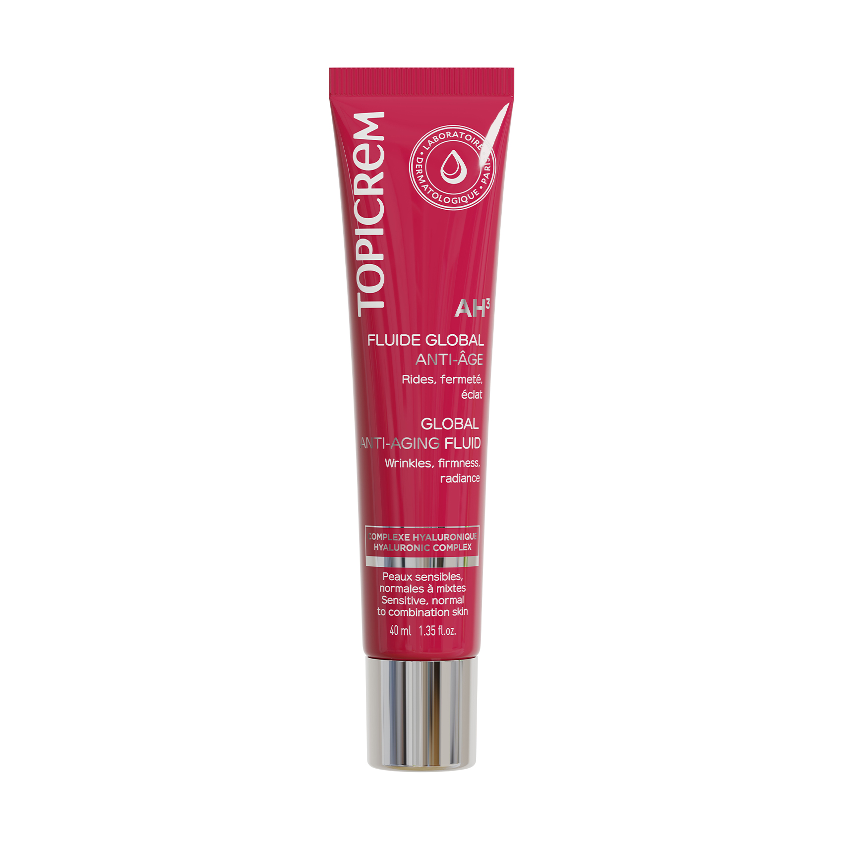 Уцінка! Антивіковий флюїд для обличчя Topicrem AH3 Global Anti-Aging Fluid для чутливої та сухої шкіри, 40 мл